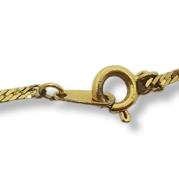 CROWN TRIFARI 1960S GOLDPLATED HERRINGBONE CHAIN NECKLACE - Picture 6 of 7